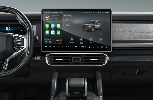 15,5 calowy kolorowy wyświetlacz sterujący systemami samochodu