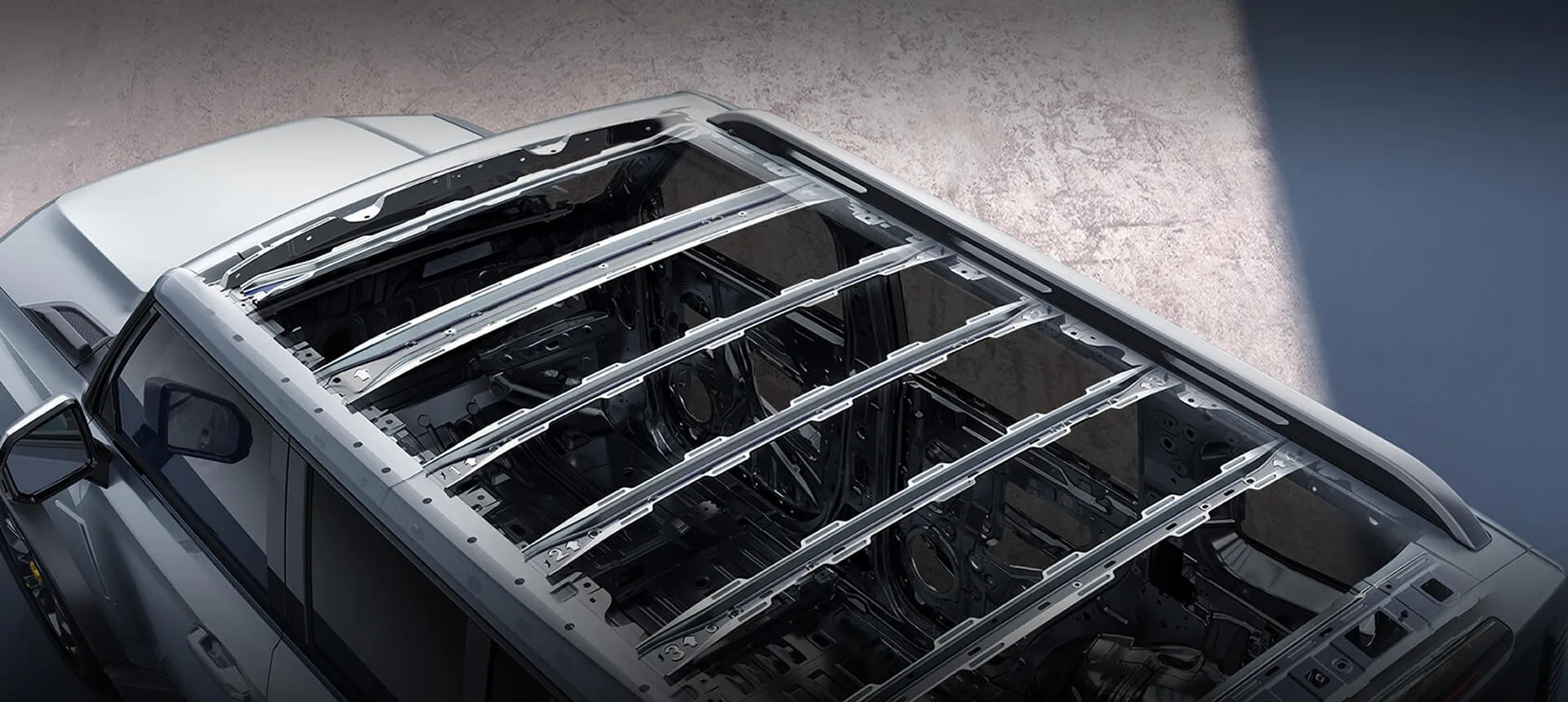 Dach o wzmocnionej, uporządkowanej strukturze